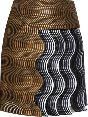 Marco De Vincenzo Allover Wave And Wave Tape Skirt