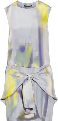 Theyskens' Theory Dinta printed silk-charmeuse mini dress