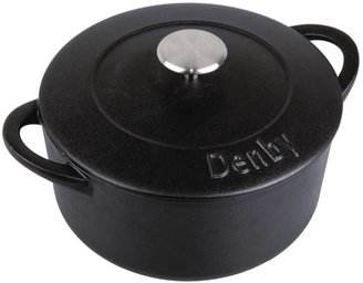 Denby Jet Cast Iron 22 cm Round Casserole Dish