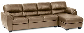Asstd National Brand Leather Possibilities Pad-Arm 2-pc. Left-Arm Sofa/Chaise Sectional
