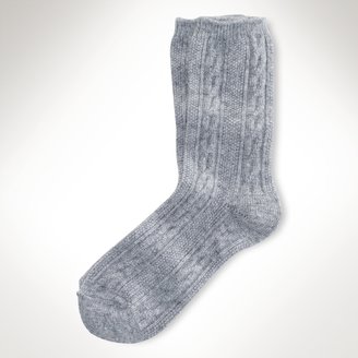 Ralph Lauren Cable-Textured Crew Sock