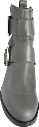 Pierre Hardy Double-Buckle Motorcycle Boots-Grey