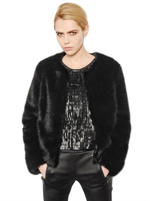 Karl Lagerfeld Paris Faux Fur Jacket