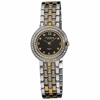 Akribos XXIV Women's AK598TTG Impeccable Diamond Swiss Quartz Bracelet Watch