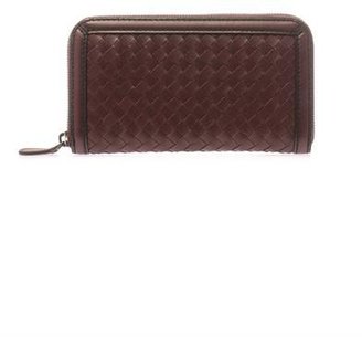 Bottega Veneta Intrecciato leather zip-up wallet