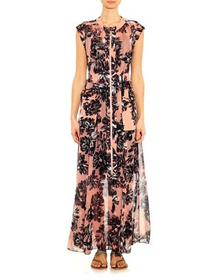 Rebecca Taylor Splashy Flower-print silk maxi dress