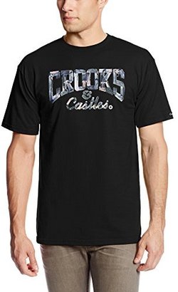 Crooks & Castles Men's Knit Crew T-Shirt Arsenal Core Logo