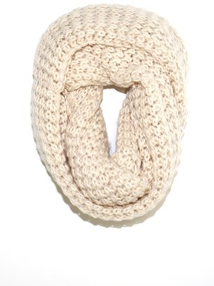 Paula Bianco Heavy Knit Infinity Scarf in Cream