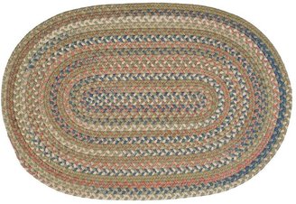 Colonial mills color-dyed braided reversible rug - 4' x 6' oval