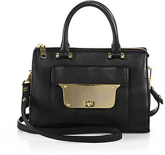 Milly Isabella Pebbled-Leather Small Satchel