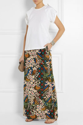 Valentino Cotton-blend guipure lace maxi skirt