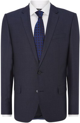 HUGO Men's Amaro Heise slim fit textured suit