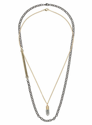 Topman Shard and Chain Multirow Necklace