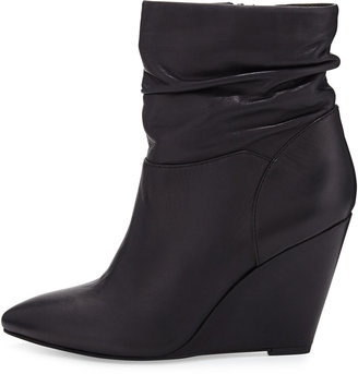 Seychelles Set In Stone Leather Wedge Bootie, Black