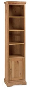 Debenhams Oak 'Provence' narrow bookcase with single cupboard