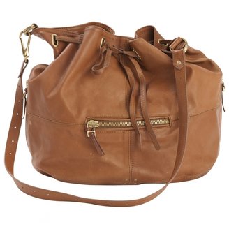 Jerome Dreyfuss Brown Leather Handbag Alain