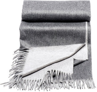 Brunello Cucinelli Gray Fringed Cashmere Blanket