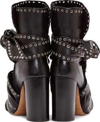 Isabel Marant Black Leather Carnation Aubrey Boots