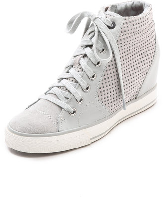DKNY Cindy Perforated Wedge Sneakers