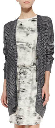 Vince Metallic Knit Button-Front Cardigan