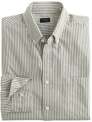 J.Crew Secret Wash shirt in sage stripe