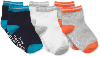 Carter's Kids Socks, Little Boys or Toddler Boys Color-Blocked Three-Pack
