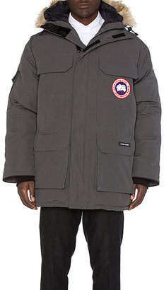 Canada Goose Expedition Coyote Fur Trim Parka in Charcoal