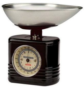 Typhoon stainless steel black 'Vintage' kitchen scales