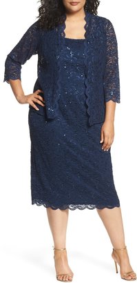 Alex Evenings Lace Cocktail Dress with Jacket