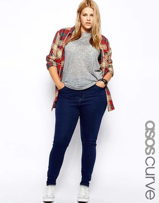 ASOS CURVE Ridley Skinny Jean In Rich Blue