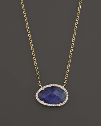 Meira T 14K Yellow Gold Small Tanzanite and Diamond Necklace, 16