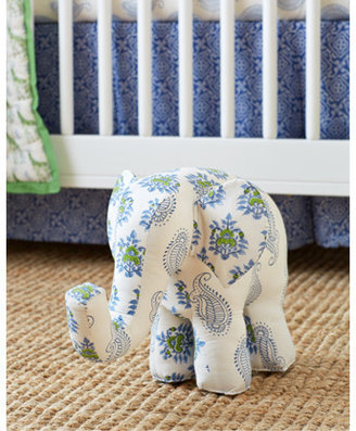 Rikshaw Organic Taj Blue Patch Elephant Decorative Pillow