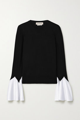 Alexander McQueen Two-tone Wool Sweater - Black