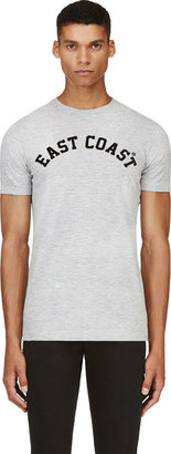 DSquared 1090 Dsquared2 Grey Distressed 'East Coast' T-Shirt