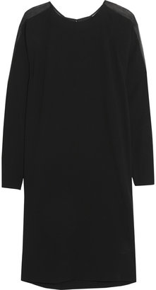 DKNY Chiffon-trimmed crepe dress