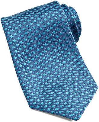 Charvet Zigzag Silk Tie, Blue