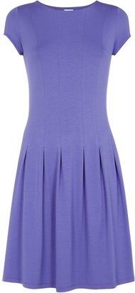 House of Fraser Minuet Petite Purple pleat dress