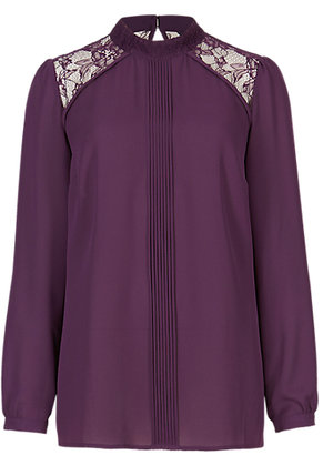 Marks and Spencer M&s Collection Lace Panelled Blouse