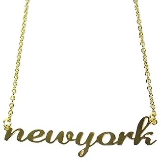 Leila Jewelry - Women's New York Word Necklace *Back Ordered*