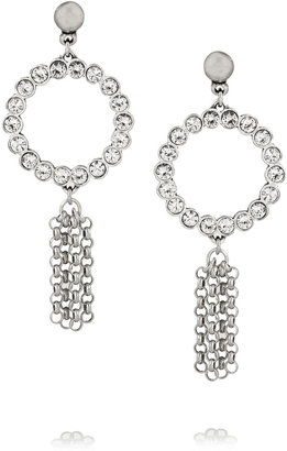 Philippe Audibert Victoria pewter-plated Swarovski crystal earrings