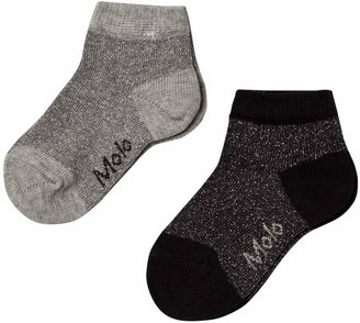 Molo Pack of 2) Black and Grey Sparkly Nice Socks