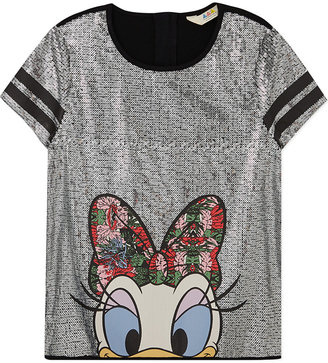 Eleven Paris Disney Daisy Sequinned Cropped T-Shirt 4-14 Years - for Girls