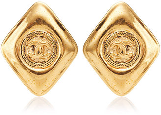 WGACA Vintage Chanel Diamond Shape Earrings From What Goes Around Comes Around
