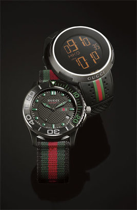Gucci 'G Timeless' Nylon Strap Watch, 44mm