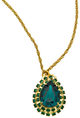 Liz Palacios Emerald Pear Crystal Necklace