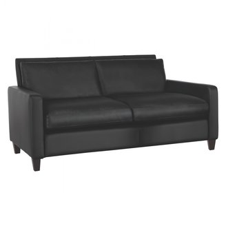 CHESTER leather 2 seater sofa, dark feet