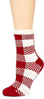 JCPenney Asstd National Brand Plush-Lined Slipper Socks