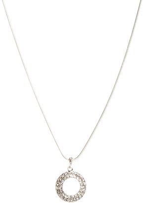 Pilgrim Silver Plated Crystal Stud Charm Necklace