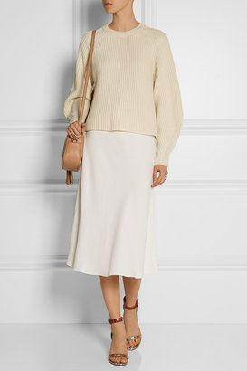 The Row Finn ribbed cashmere and silk-blend sweater