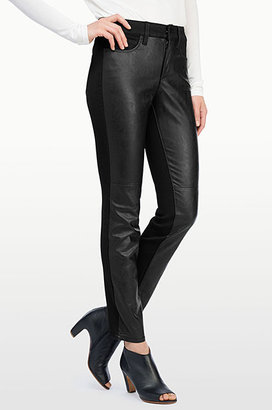 NYDJ Alina Legging With Faux Leather Front